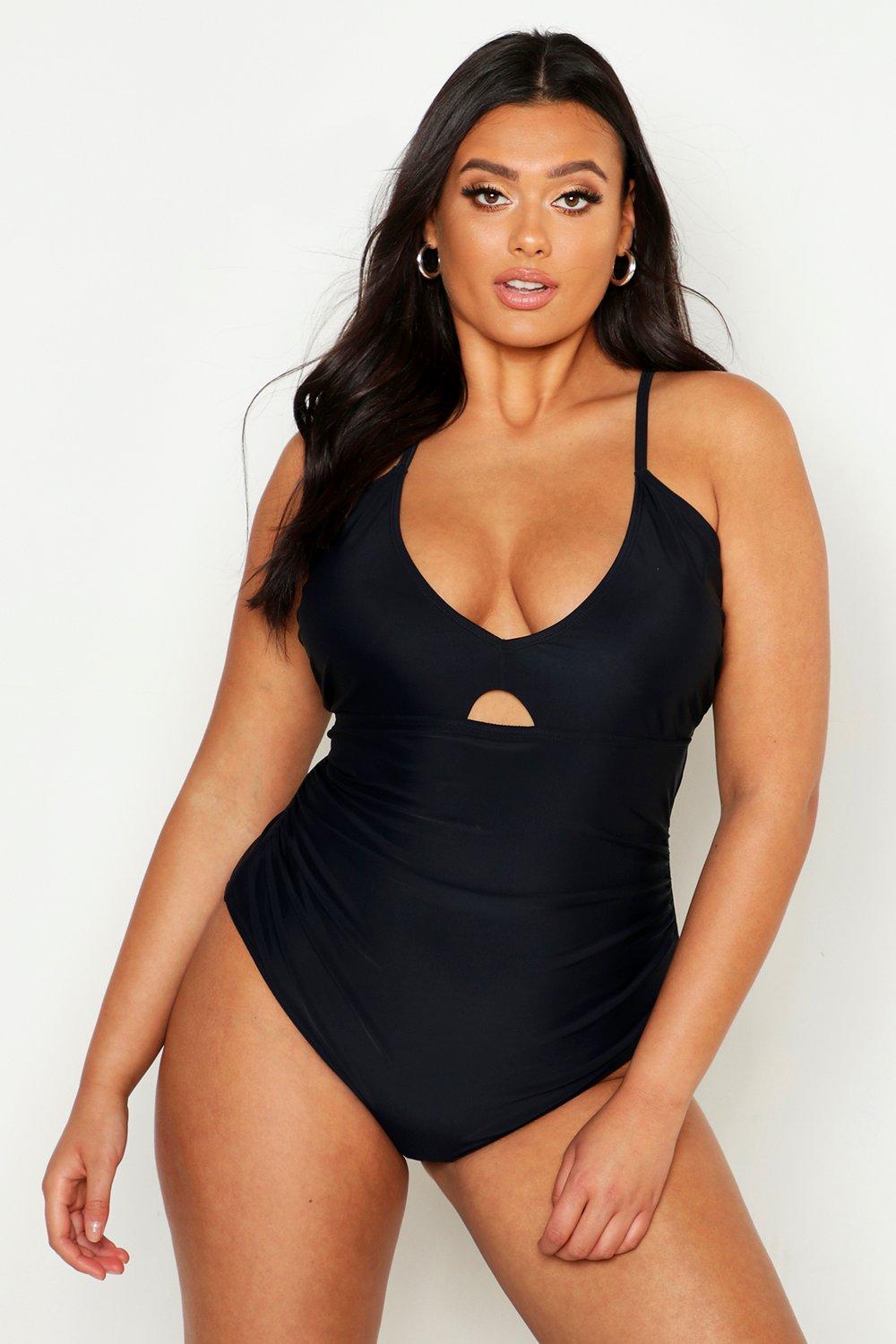 plus size white swimsuit