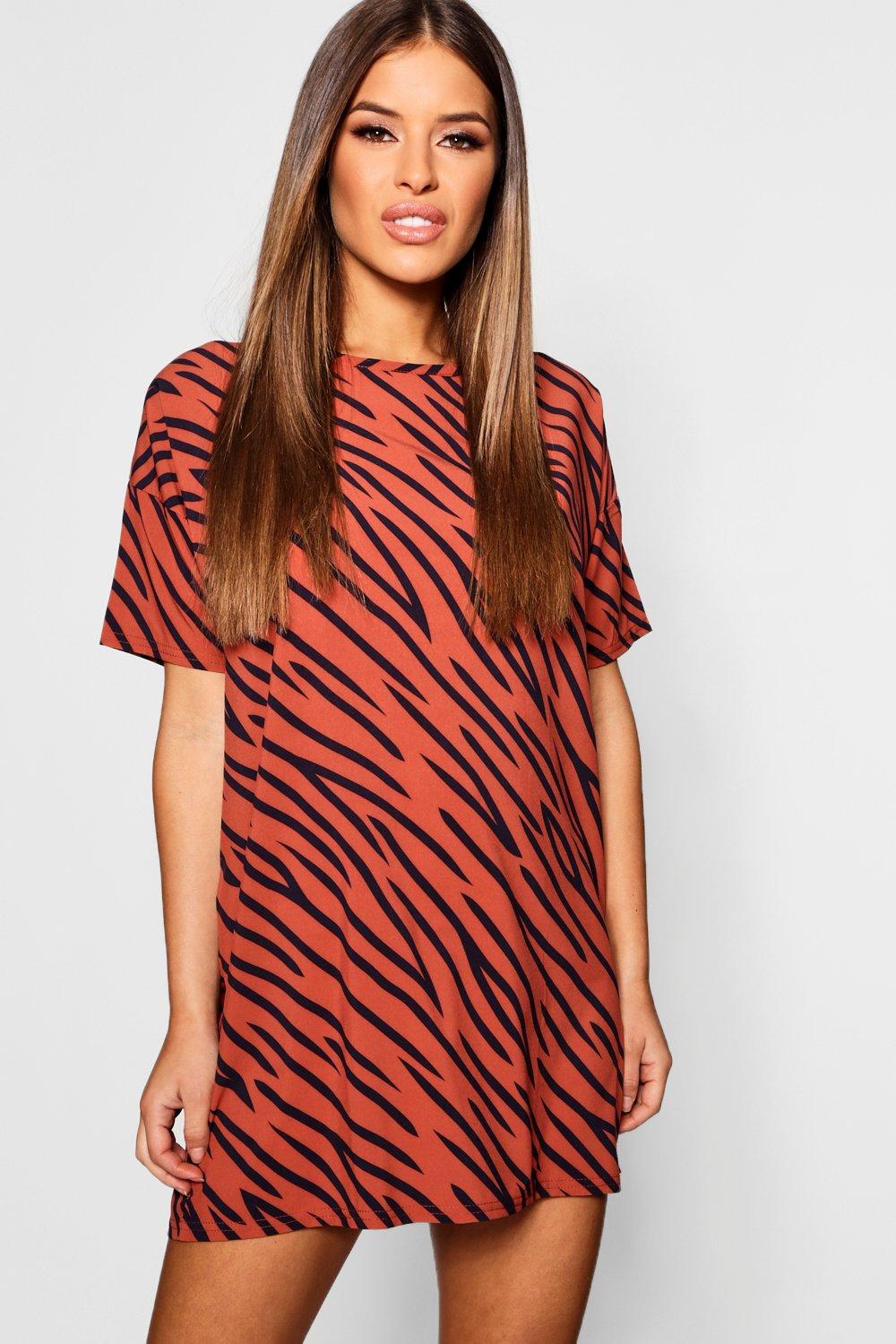boohoo tiger dress