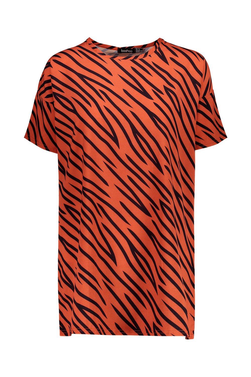 tiger print t shirt