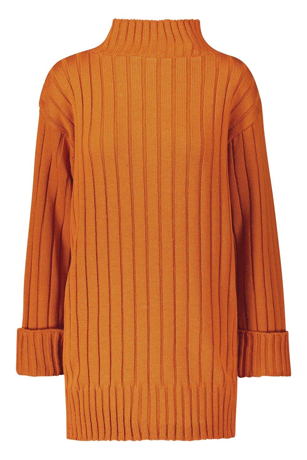 

Petite — Объемное платье Jumper из трикотажа в рубчик, Mustard