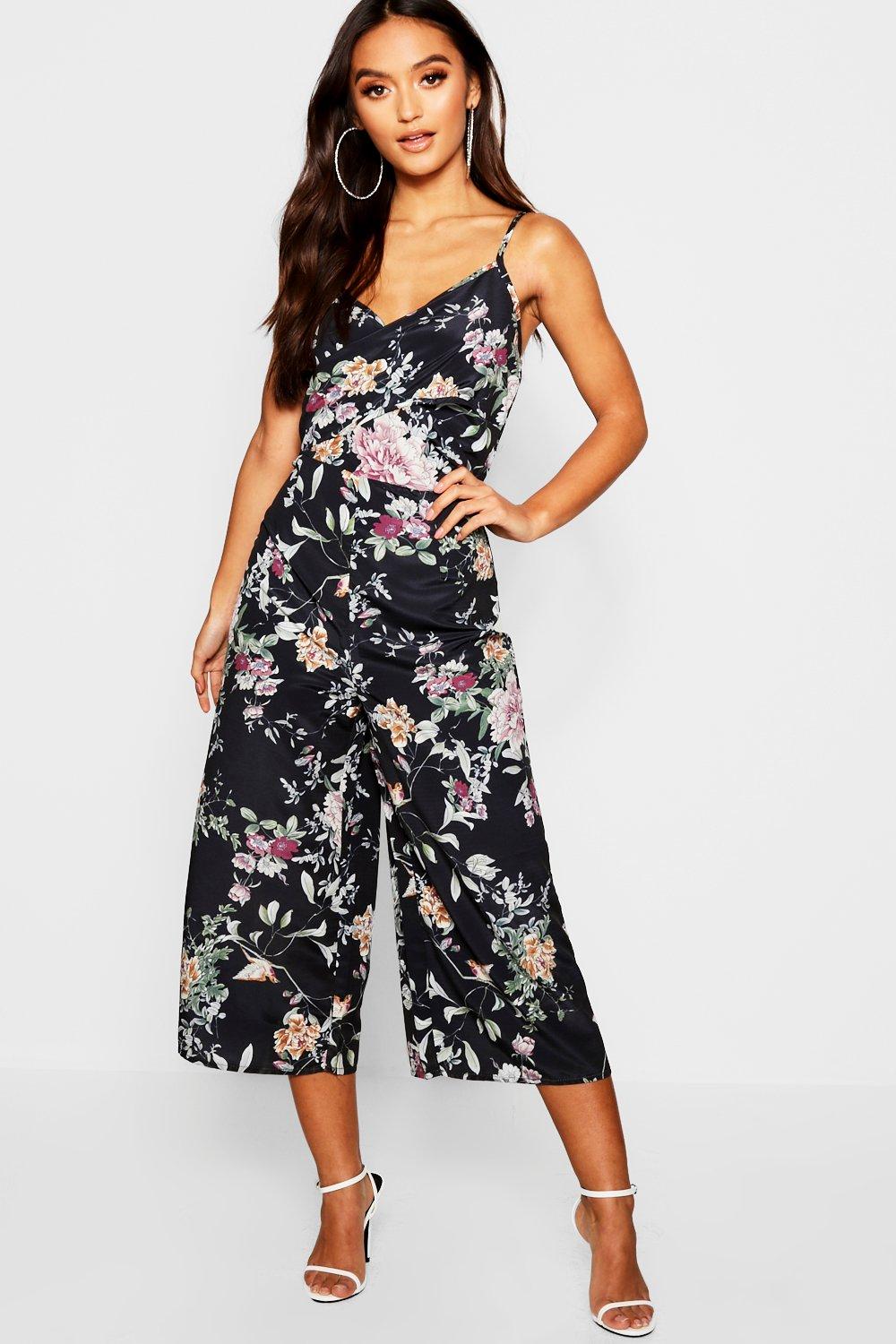 petite black culotte jumpsuit