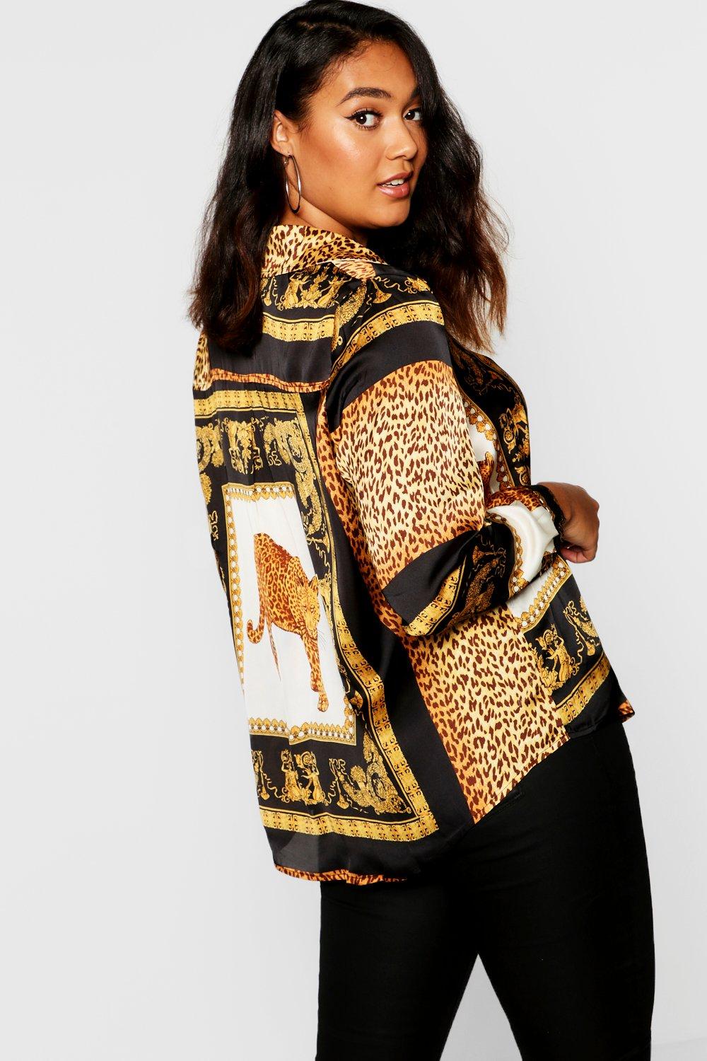 black and gold chain print