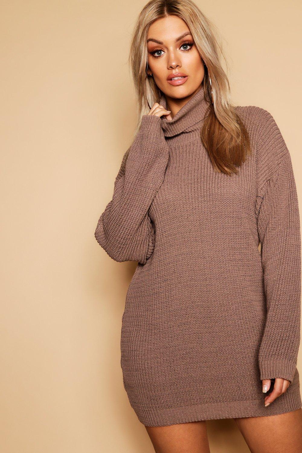 taupe sweater dress