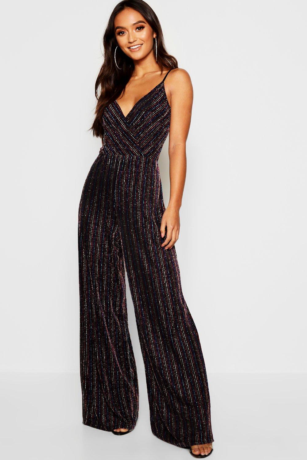 boohoo wrap front jumpsuit