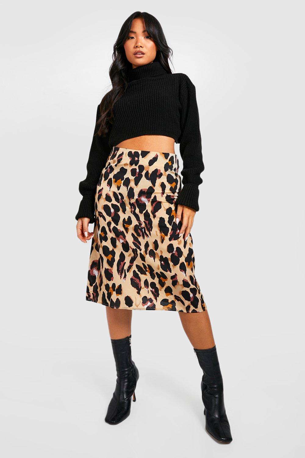 petite leopard skirt