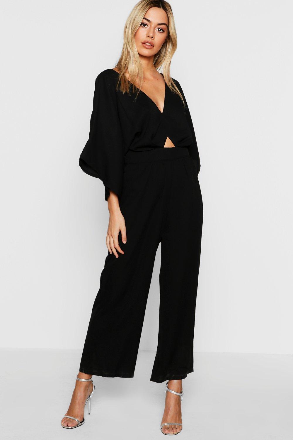kimono jumpsuit with culotte leg