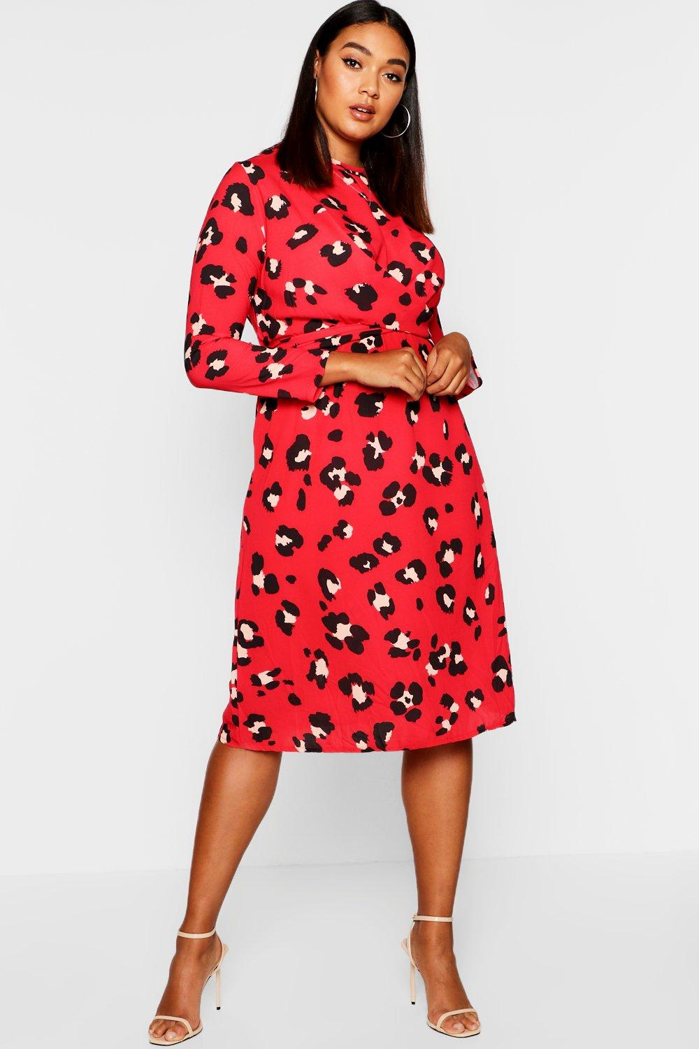 boohoo red leopard print