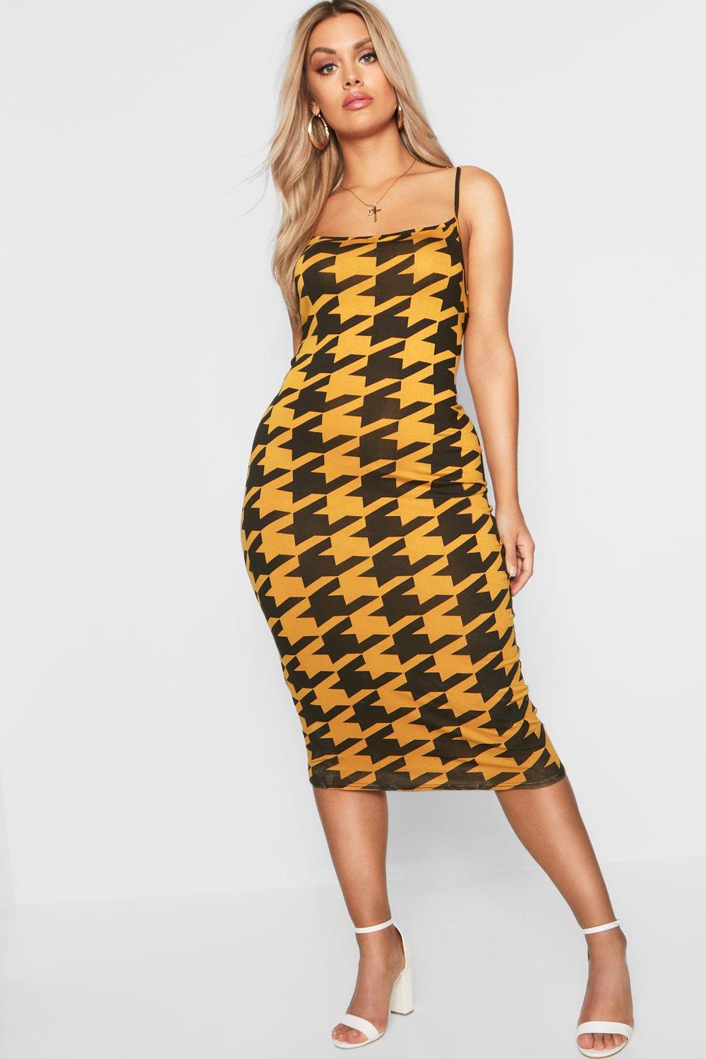 boohoo dogtooth dress