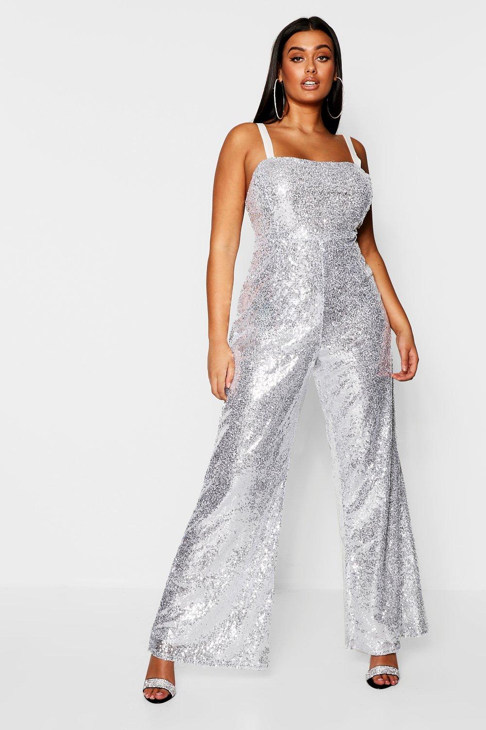 plus sequin jumpsuit