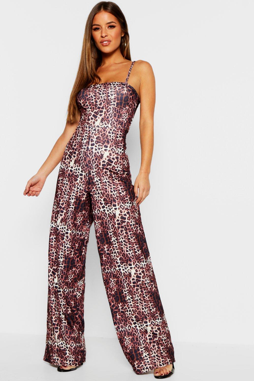 petite leopard jumpsuit