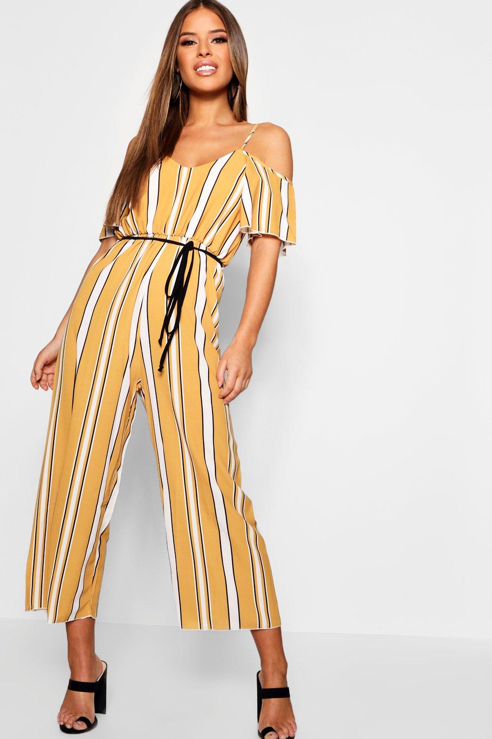 petite cold shoulder jumpsuit