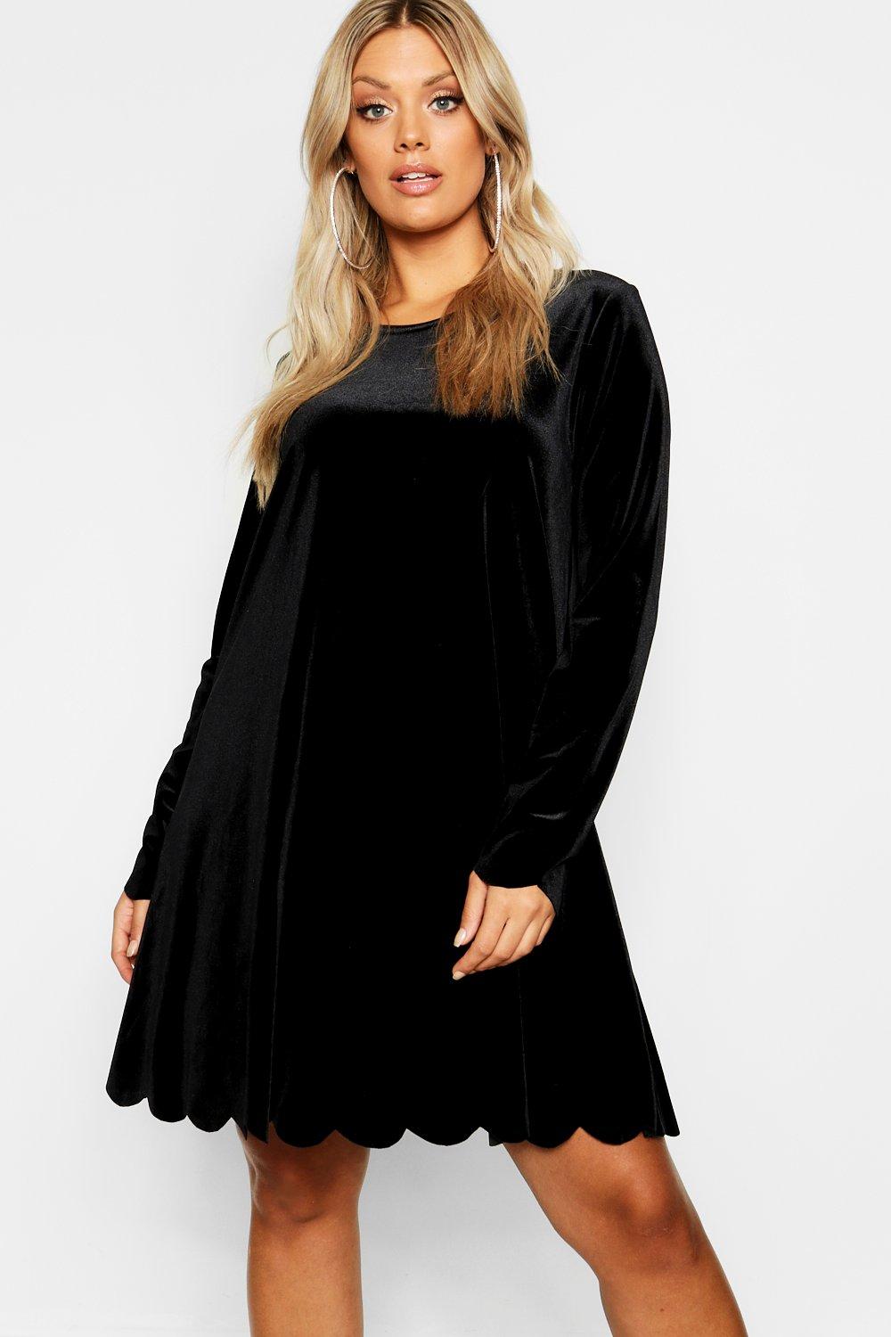 velvet swing dress for women