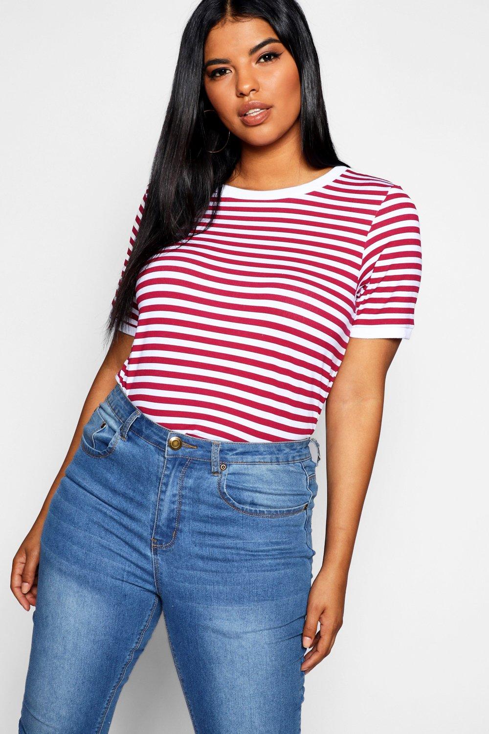 boohoo curve t shirts