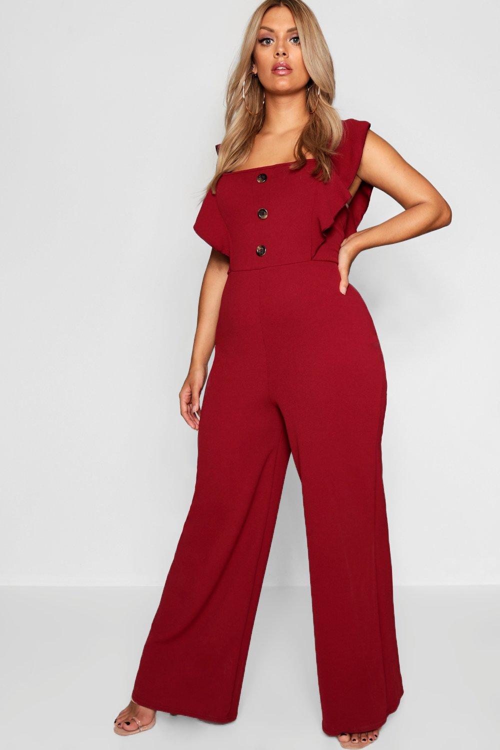 horn button jumpsuit