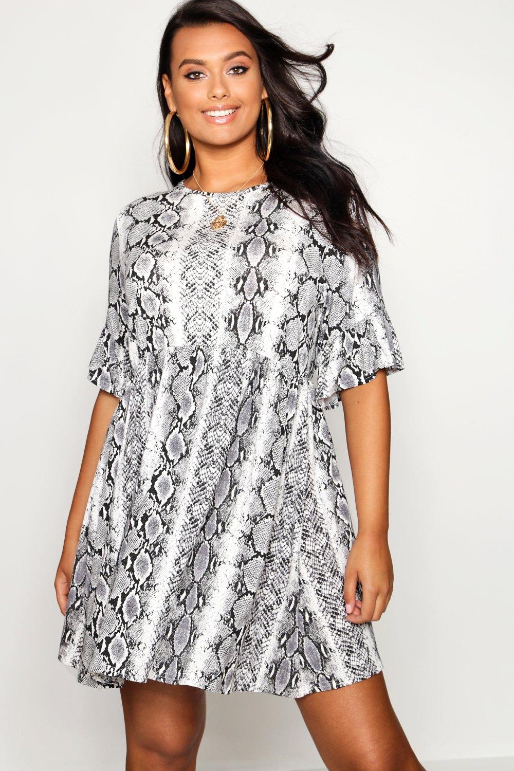 boohoo snake print dress