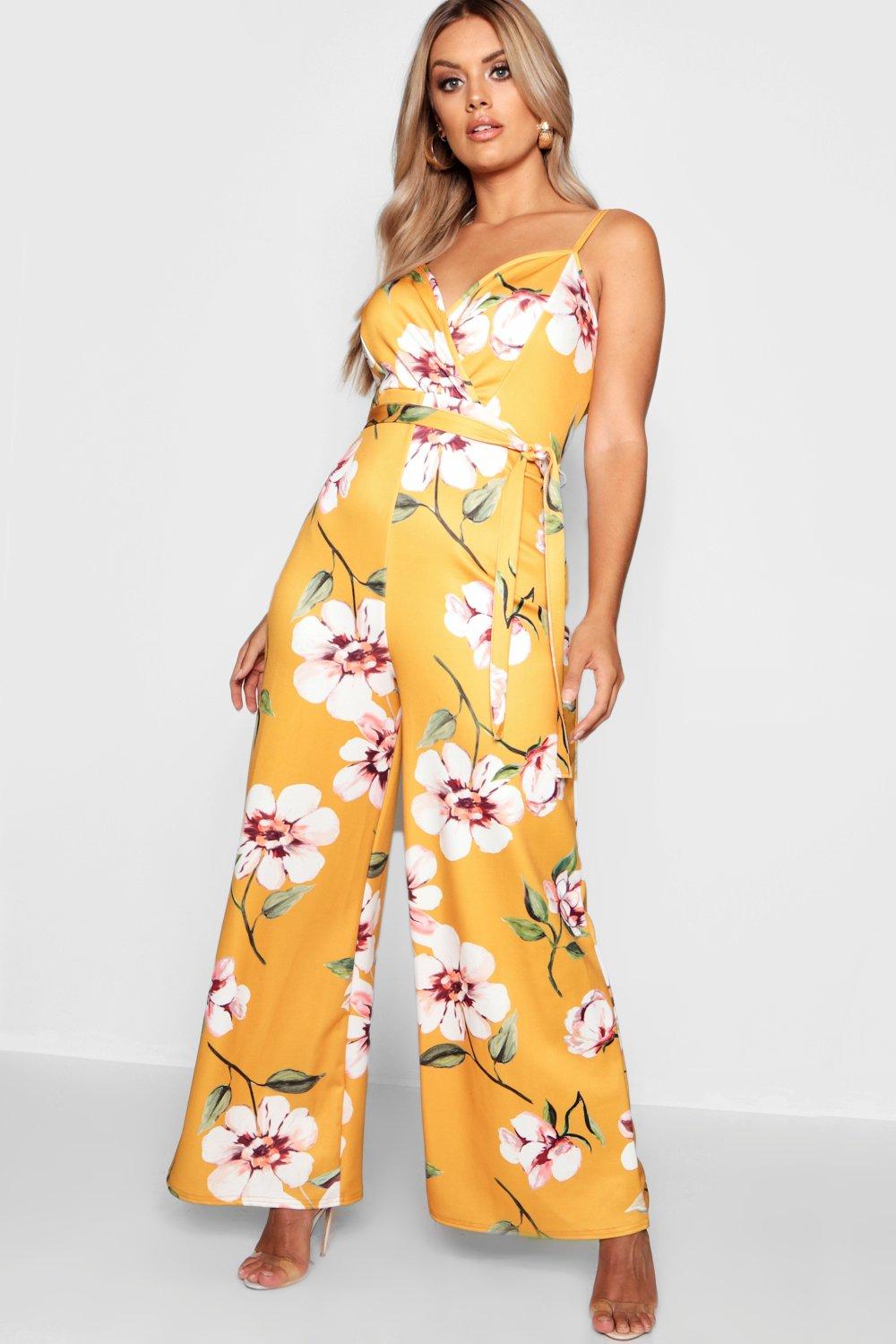 boohoo floral jumpsuit