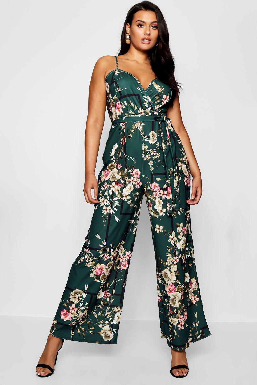 boohoo wrap front jumpsuit