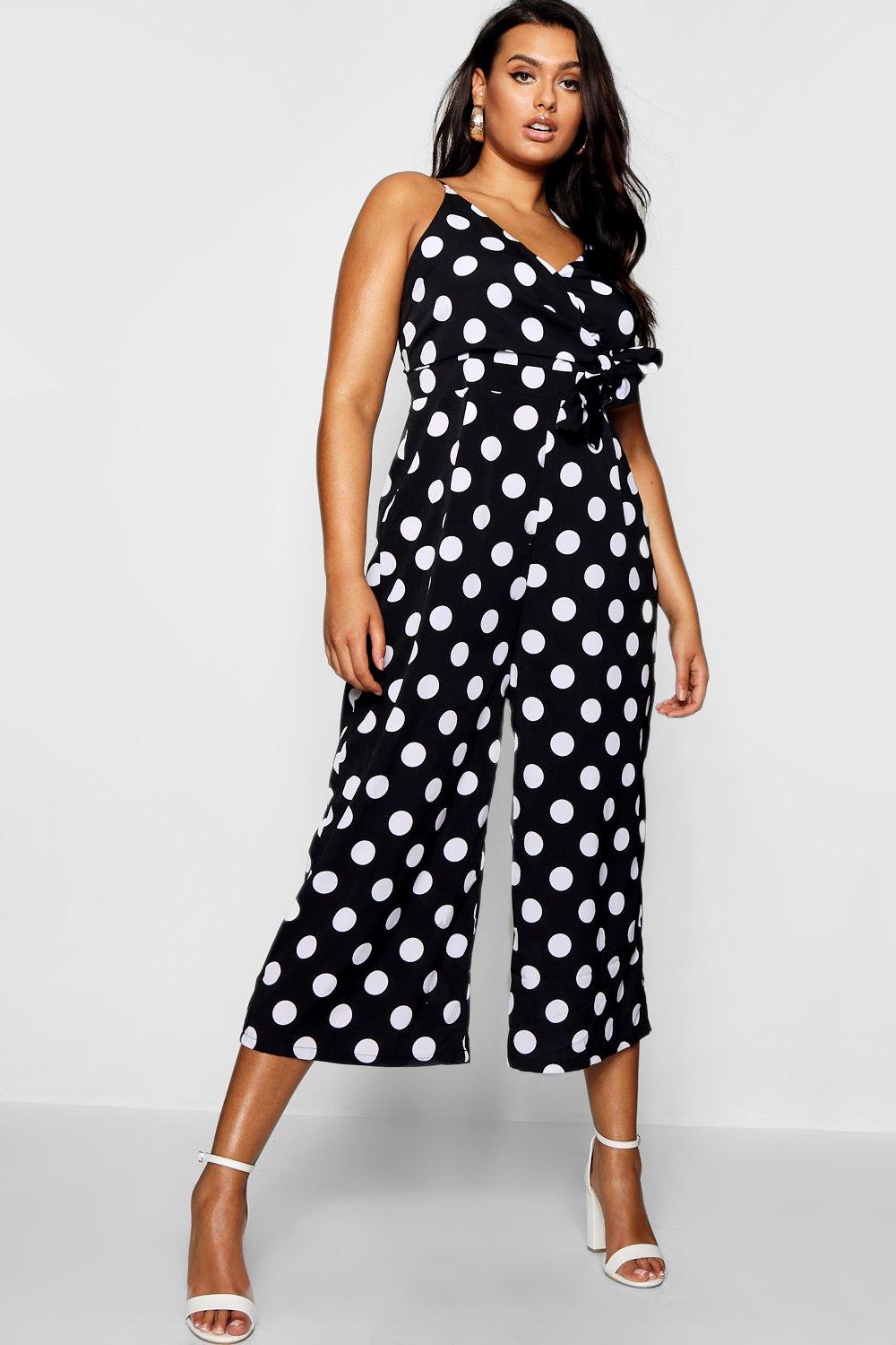 rust polka dot jumpsuit