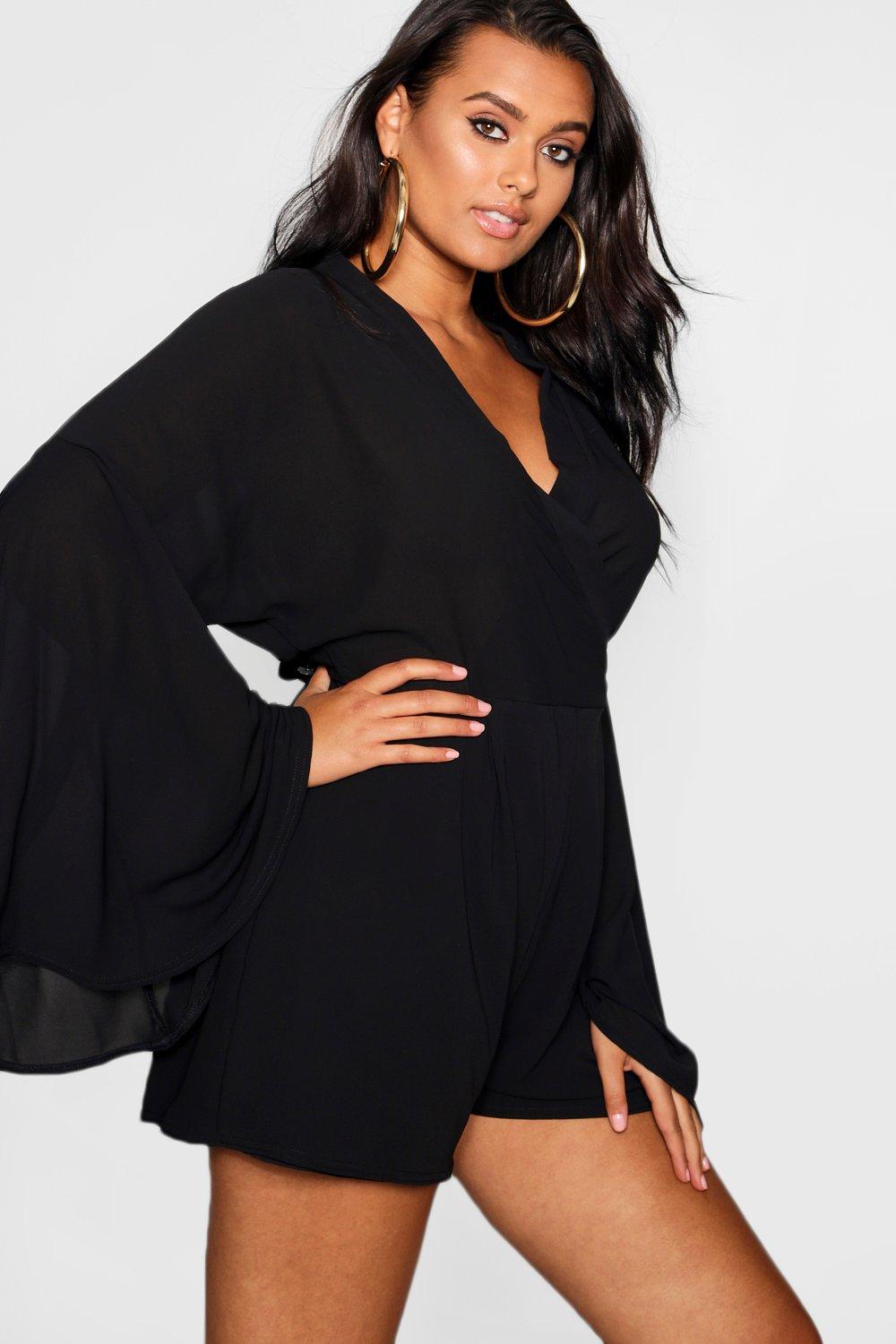 boohoo wrap playsuit