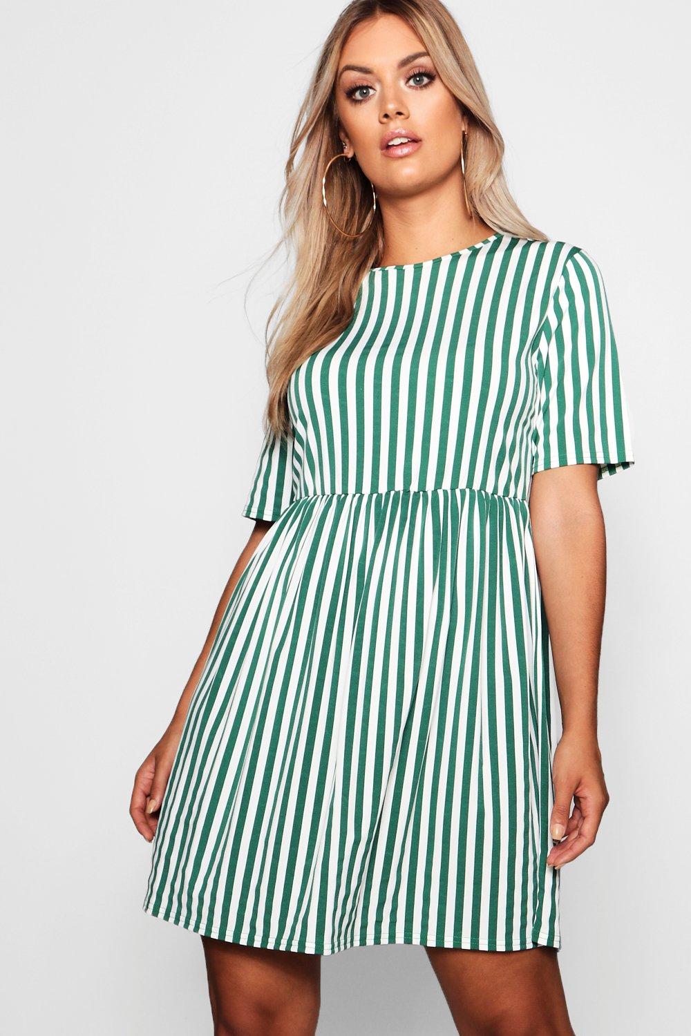 striped smock dress
