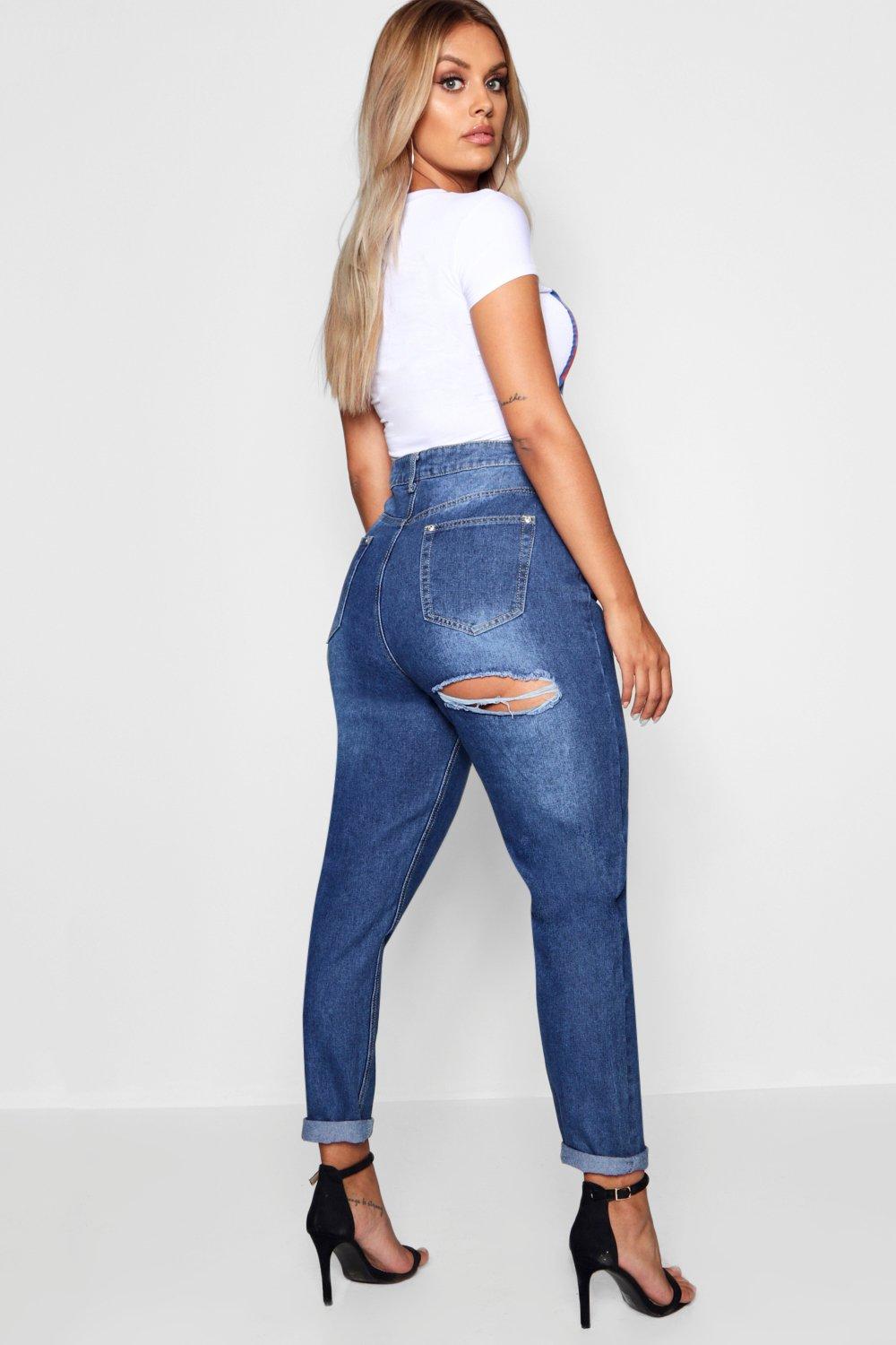 jeans with ripped back