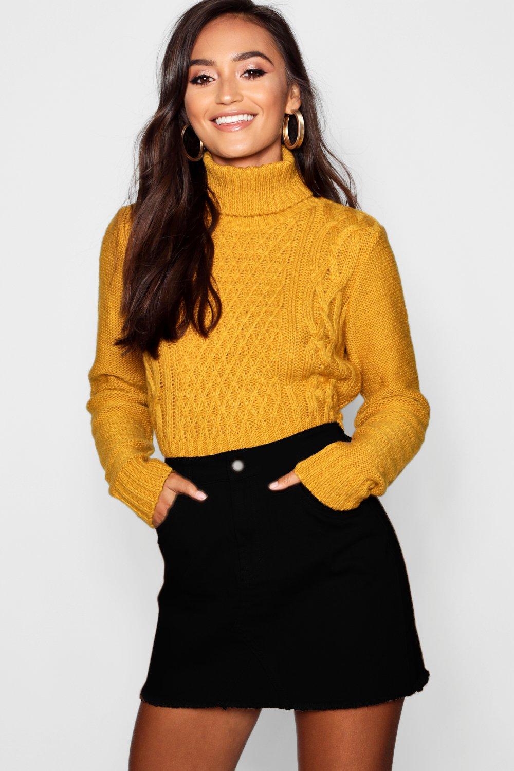 boohoo cable knit jumper
