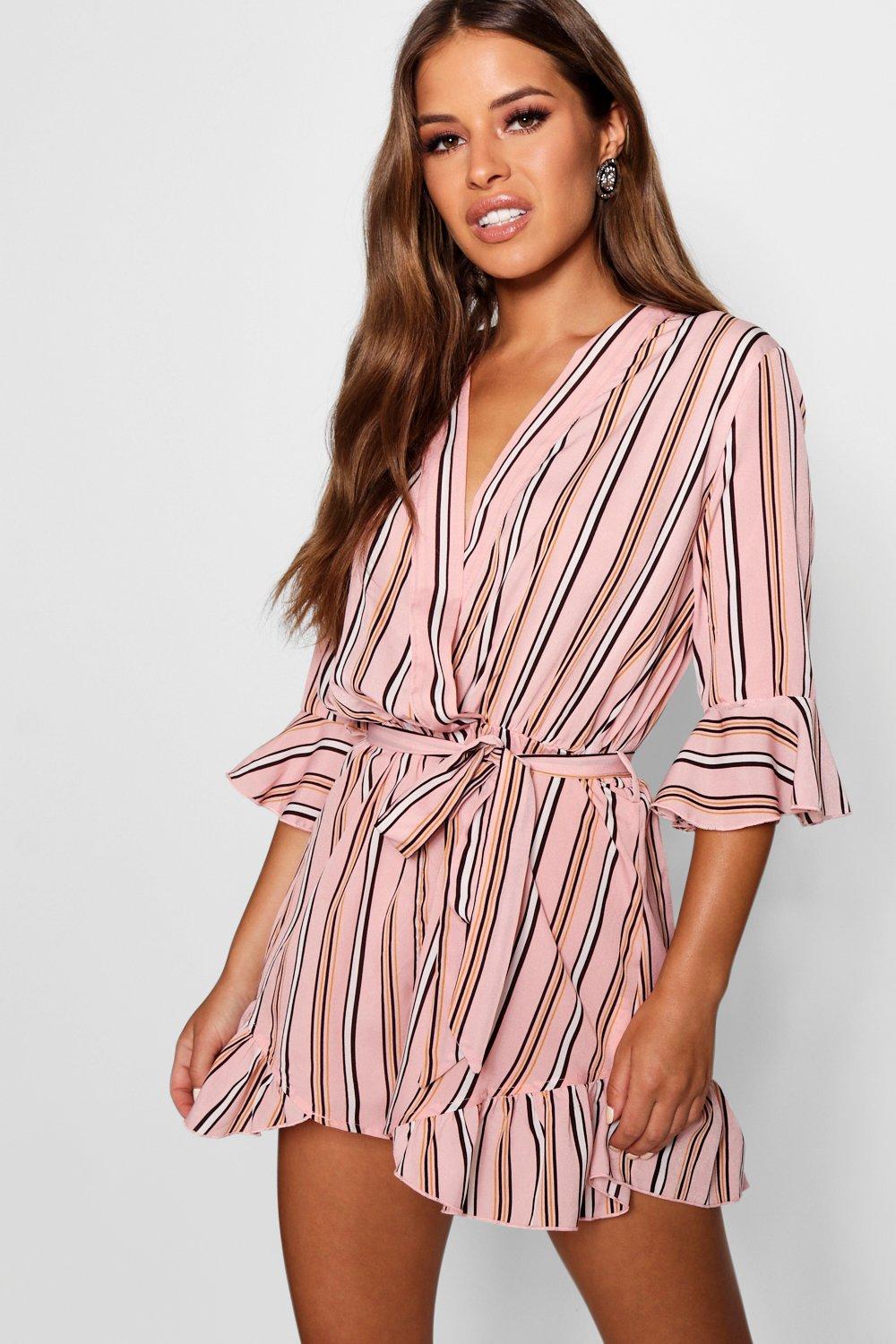 boohoo wrap playsuit