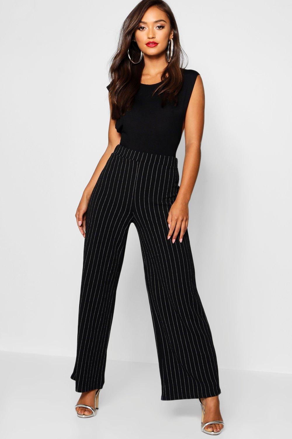 

Широкие брюки в тонкую полоску из коллекции <Petite, Black