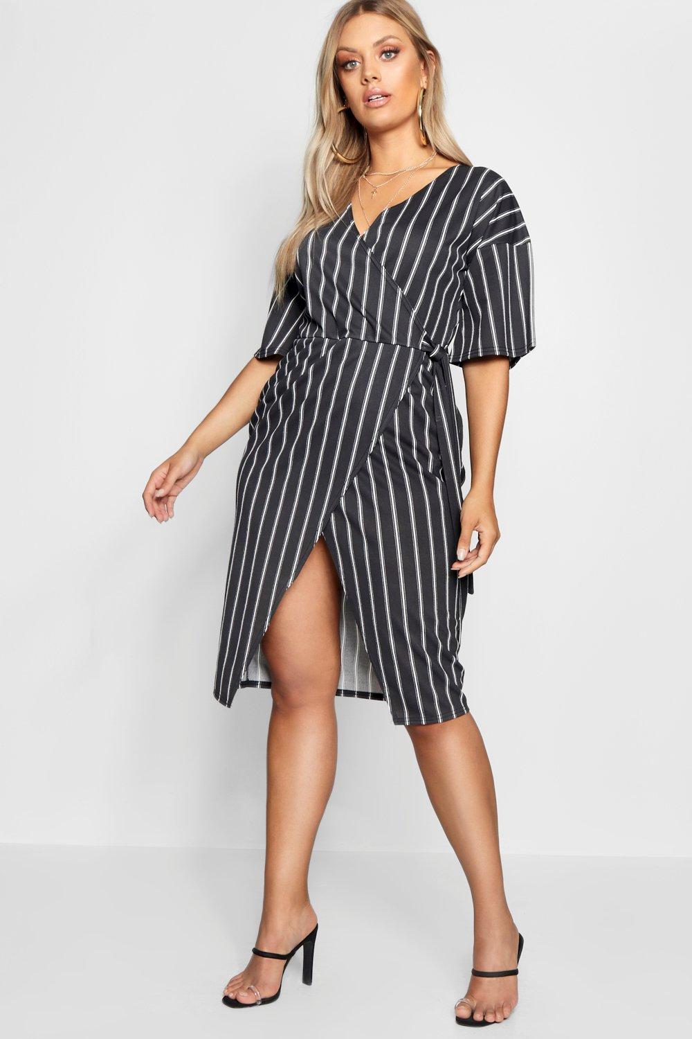 striped kimono dress