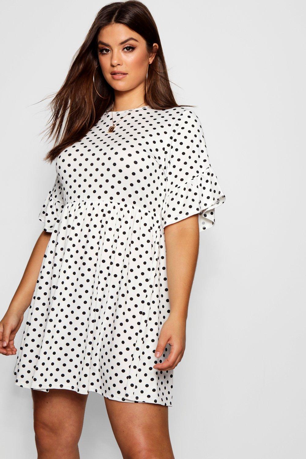 plus polka dot dress