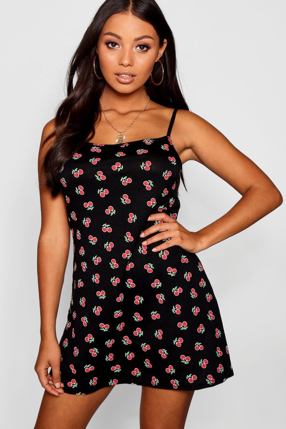 boohoo cherry dress