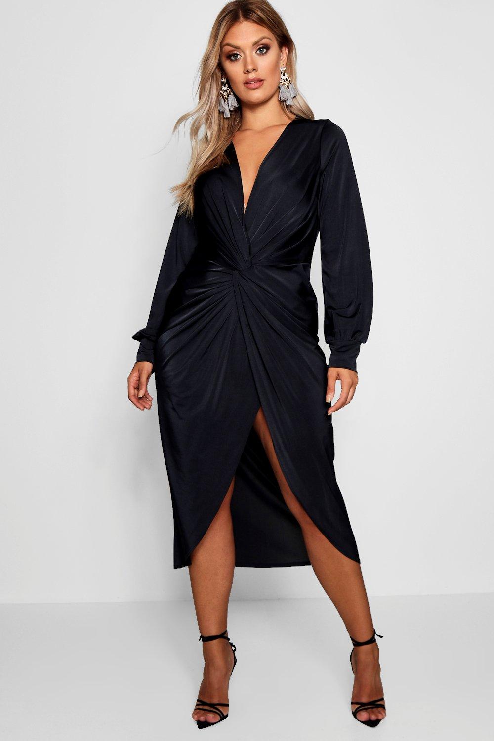 boohoo twist front dress