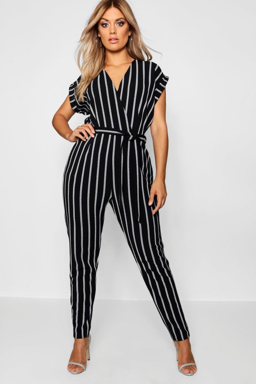 womens pinstripe jumpsuit