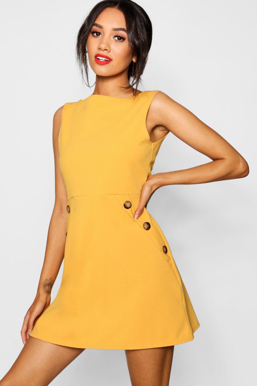 mustard petite dress