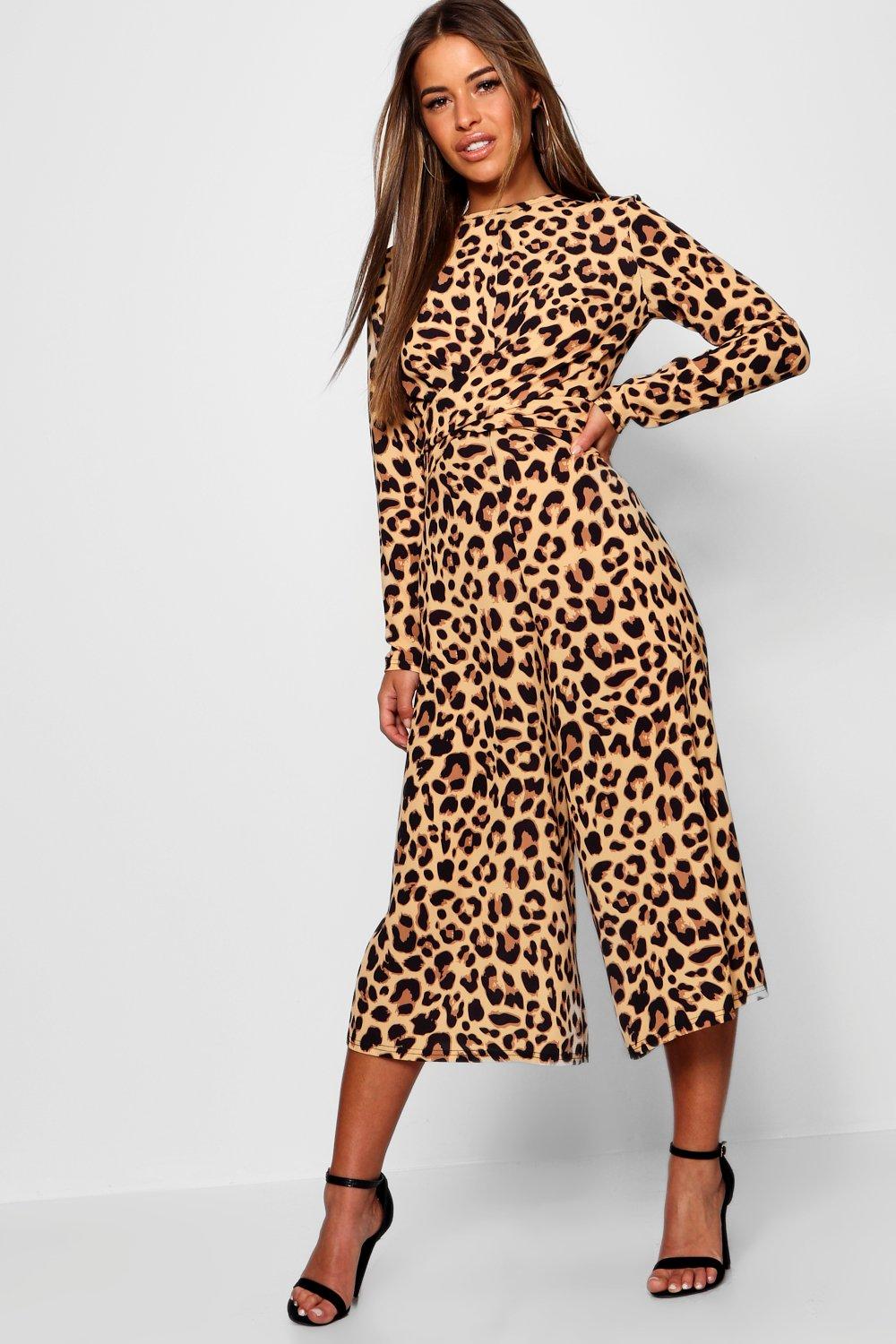 womens animal print jumpsuit