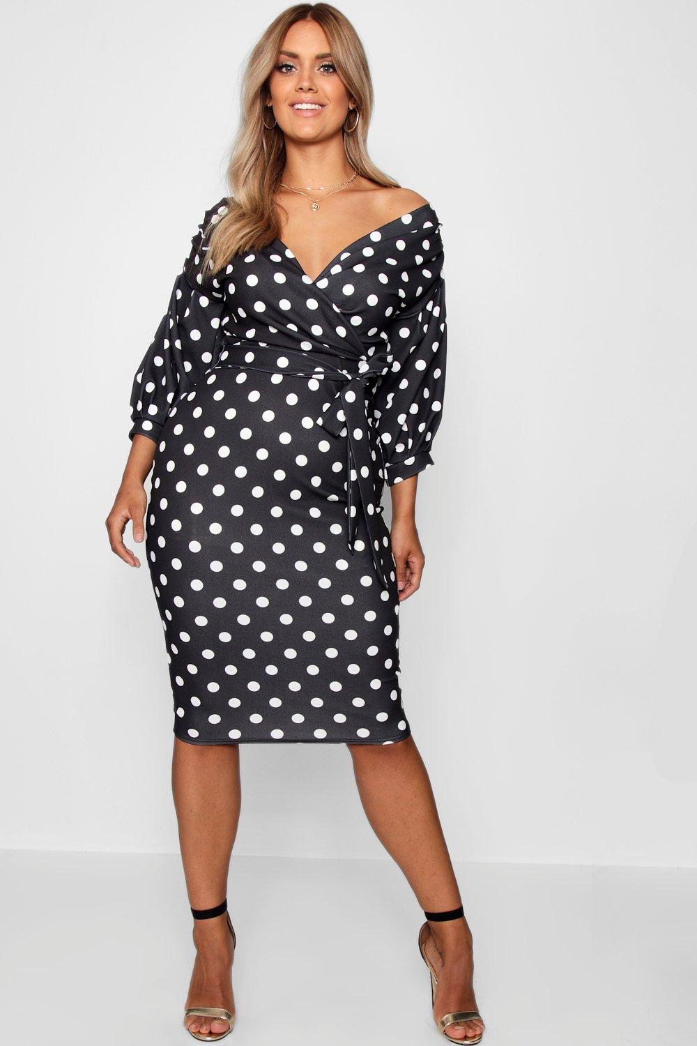 plus wrap midi dress