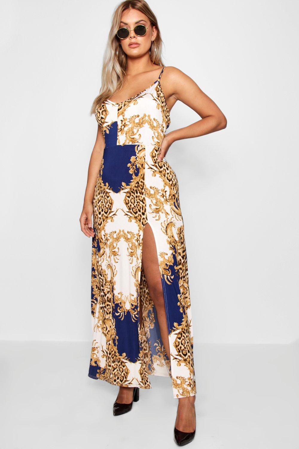 scarf print maxi