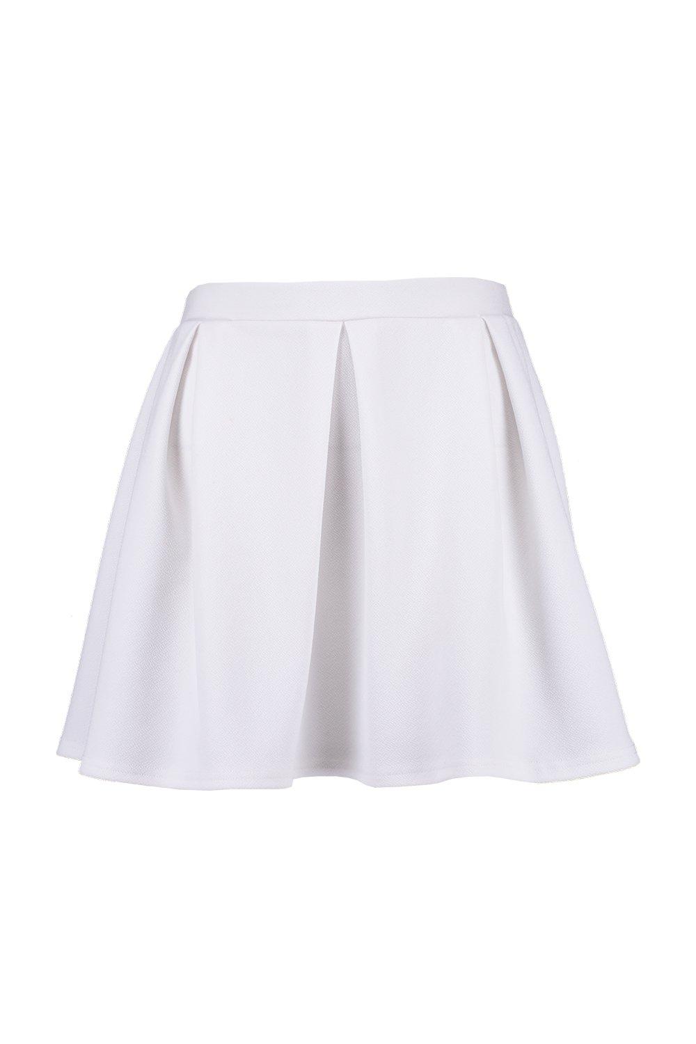 

Короткая юбка в широкую складку маленького размера, White