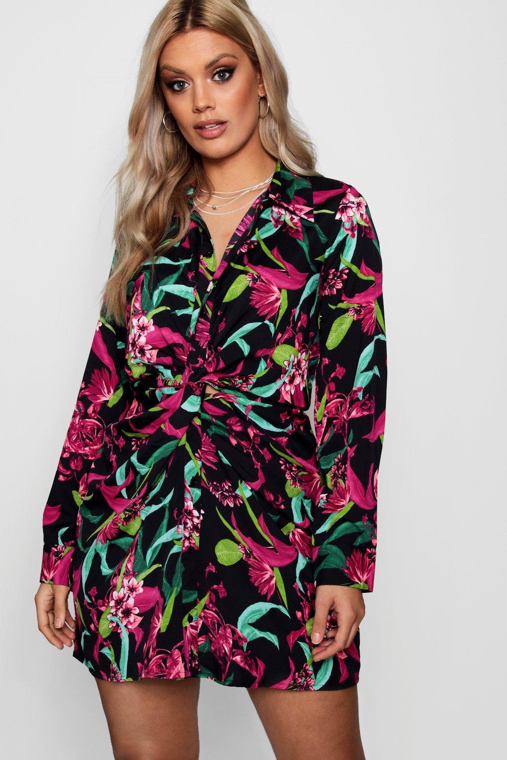 plus tropical dress