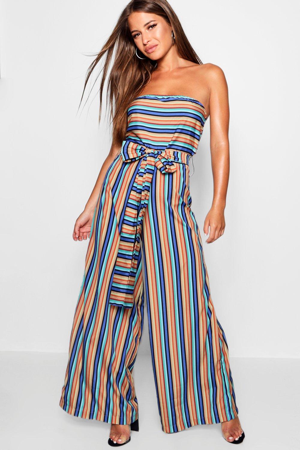 boohoo strapless jumpsuit