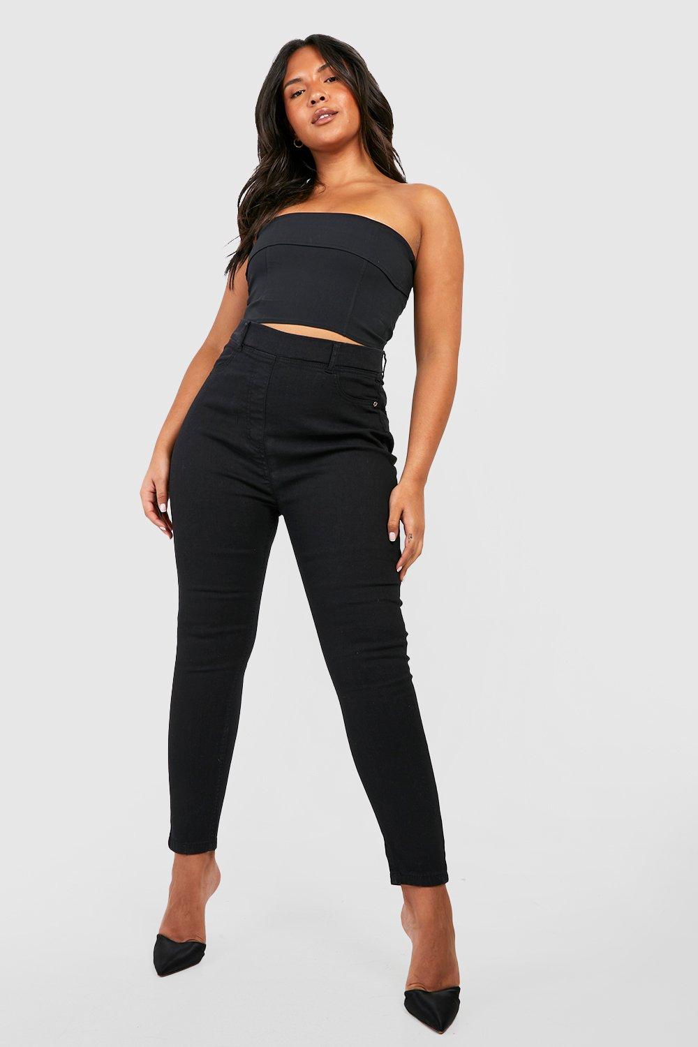 Womens Plus Rachel Basic Jeggings - Black - 22, Black