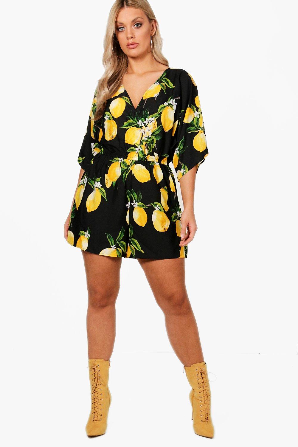 boohoo yellow playsuit