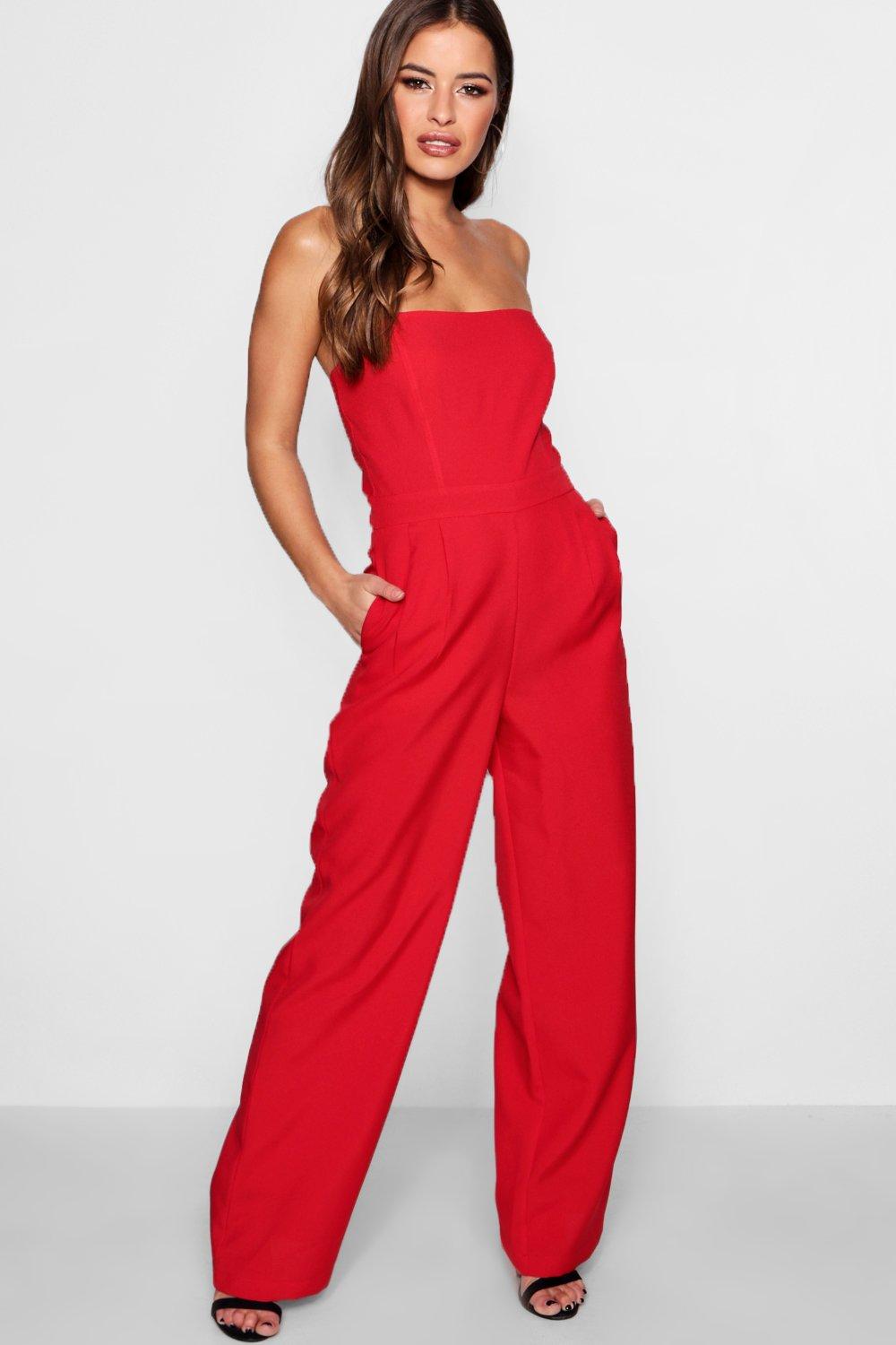 red jumpsuit boohoo