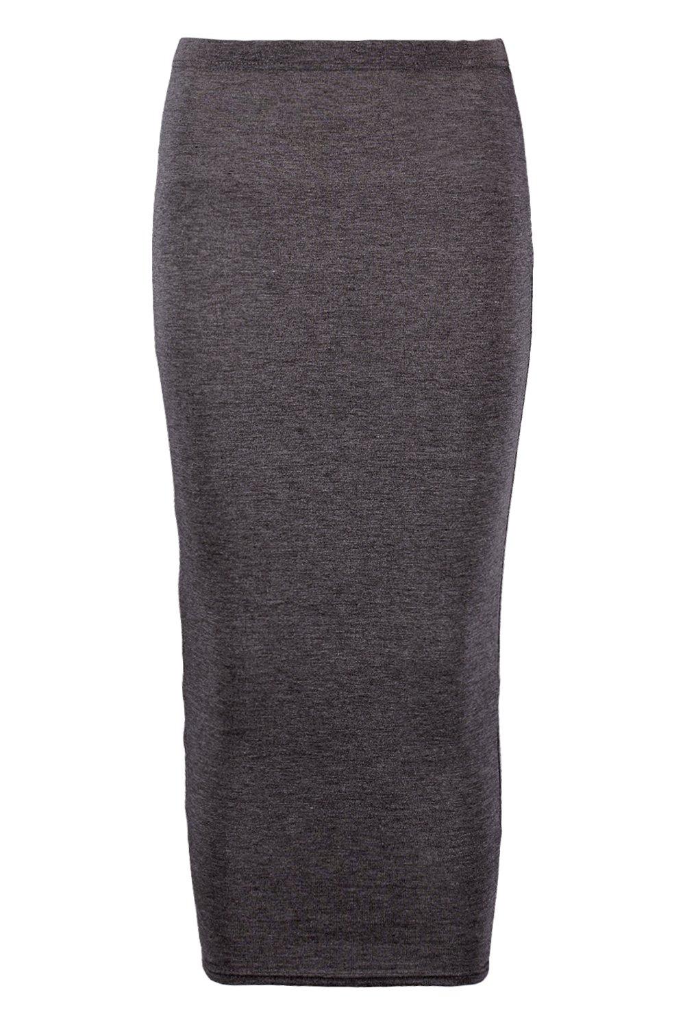 

Petite Basic Midaxi Jersey Skirt, Угольный