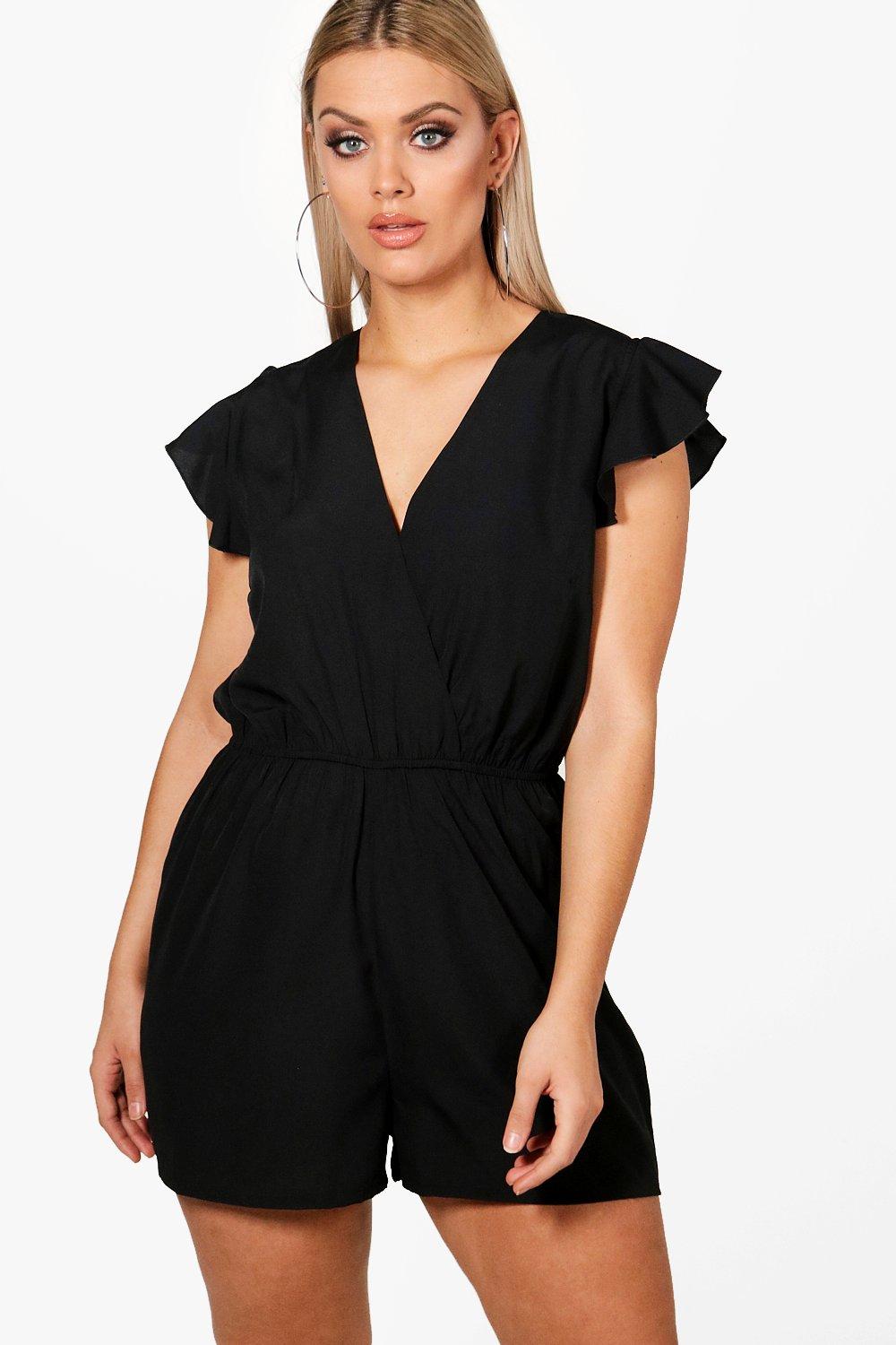 ruffle sleeve playsuit