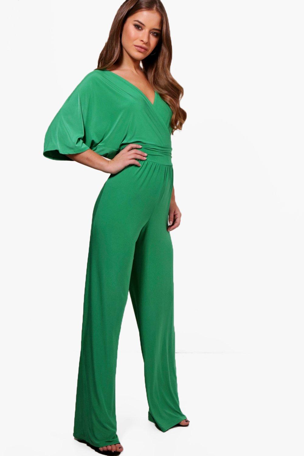 green jumpsuit boohoo