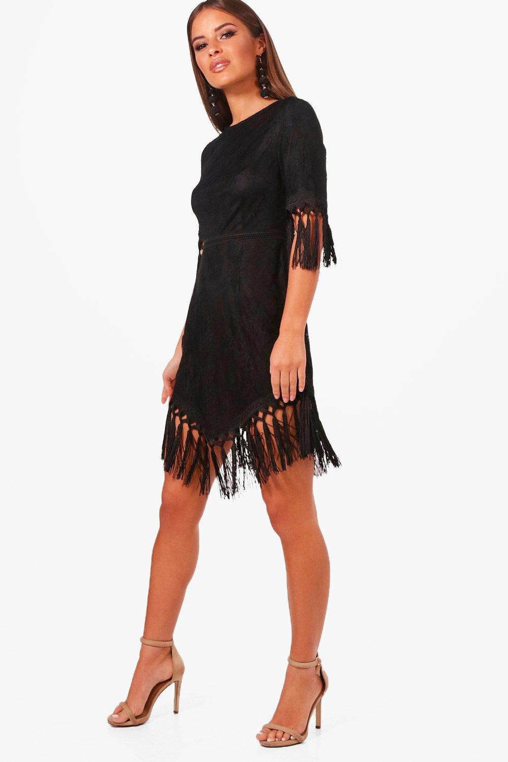 boohoo tassel dress