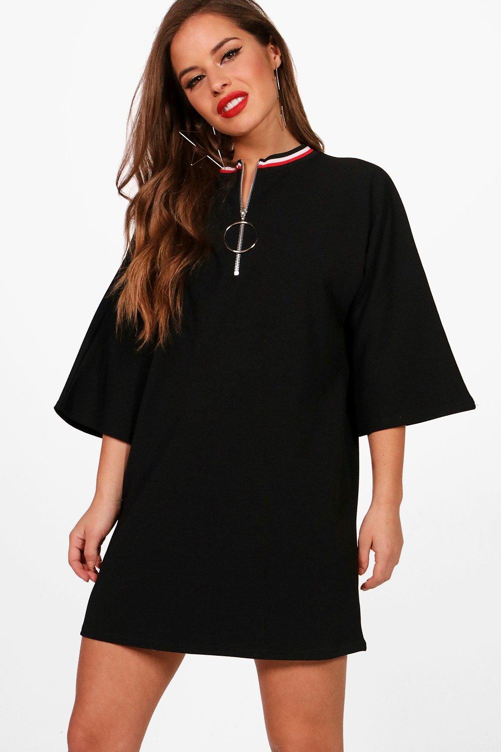 zip front shift dress