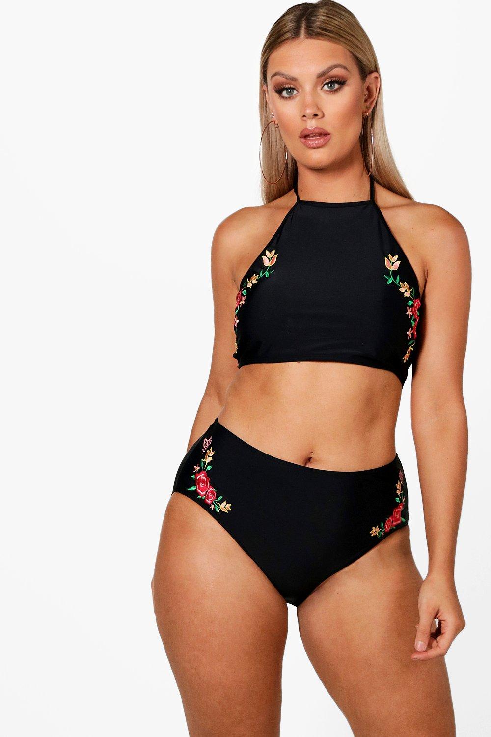 high waisted crop bikini