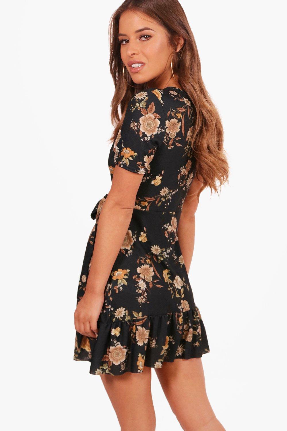petite floral tea dress
